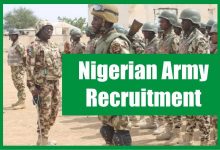 Nigerian Army Nationwide Massive Recruitment for Non Tradesmen & Women (83RRI)
