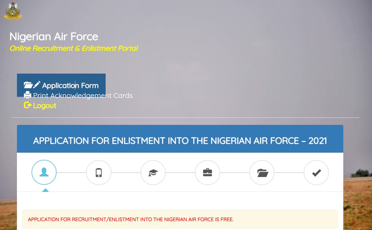 nafrecruitment.airforce.mil.ng - Nigerian Air Force DSSC Recruitment