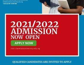 Claretian University Distance Learning Programme Admission Form