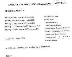 GOMSU Academic Calendar