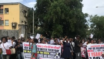 LG workers protest over 4 years unpaid salary in Cross River