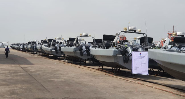 President Buhari Inaugurates Third Defence Vessel Built By Navy In Lagos