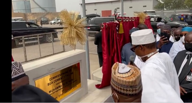 President Buhari Launches BUA Three Million Metric Tonnes Cement Plant