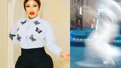 Actress, Tonto Dikeh Reacts To Viral Photo Of Angel Spotted During Crossover Night