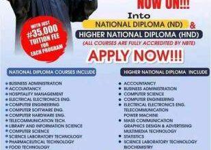 Lens Polytechnic ND/HND Admission Form