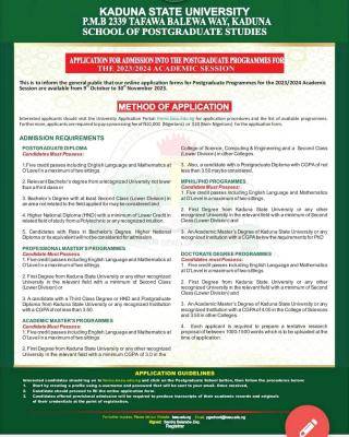 KASU Postgraduate Admission Form