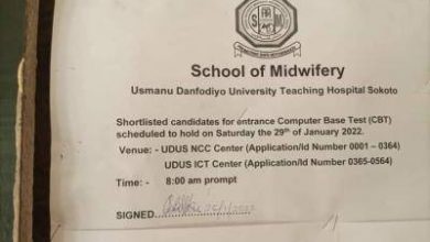UDUTH School of Midwifery Entrance Exam Date