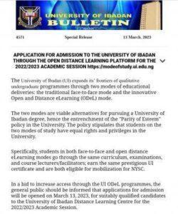 UI Open Distance e-Learning Admission Form