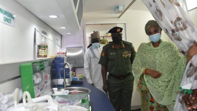  Aisha Buhari Gives N120m Mobile Hospital To NYSC
