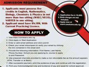 Kano State College of Nursing Post Basic Nursing Admission Form
