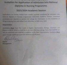 ATBUTH School of Nursing ND Admission Form