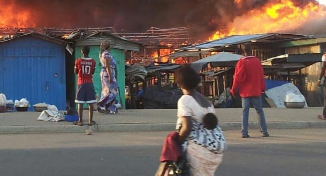 Fire Caughts Popular Ariaria International Market In Abia