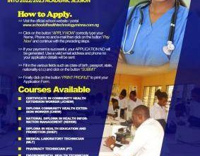 School of Health Technology Minna Admission Form