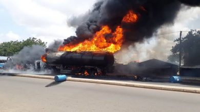 Petrol tanker bursts into flame at Ilorin filling station