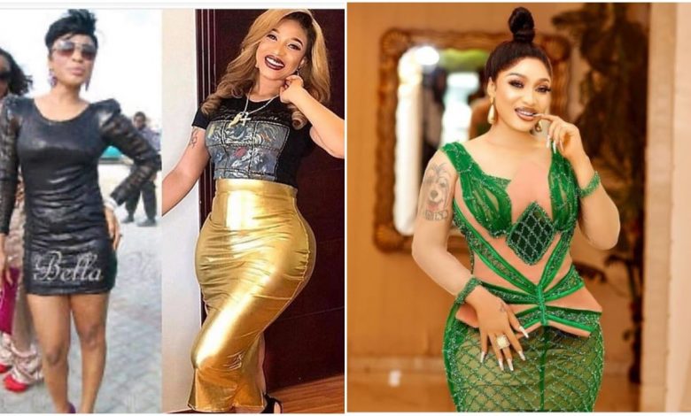 ‘Jesus and my doctors did it’ -Tonto Dikeh says as she shares before and after photos of her body transformation