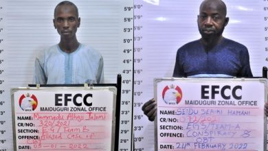 EFCC Arresst Two Men For Allegedly Posing As Aides To Patience Jonathan
