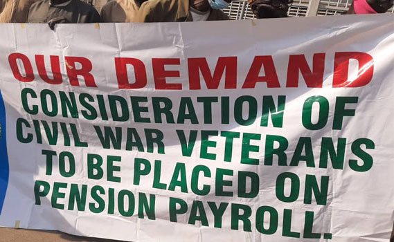 BREAKING: Civil war soldiers protest 44 years unpaid pensions