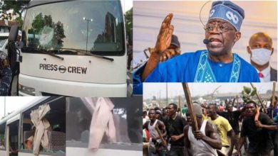 Terrorists Attack Press Crew Bus In Tinubu's Convoy, Two Wounded