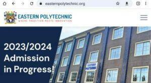 Eastern Polytechnic Admission Form