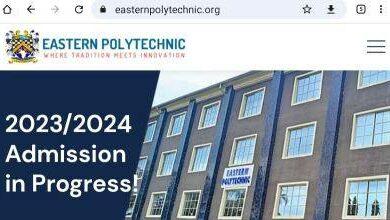 Eastern Polytechnic Admission Form