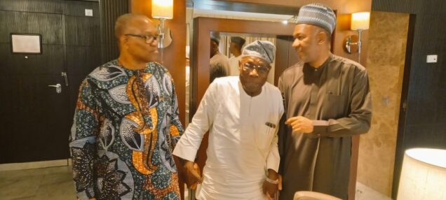 2023 Election: Obasanjo Receives Peter Obi, Baba-Ahmed