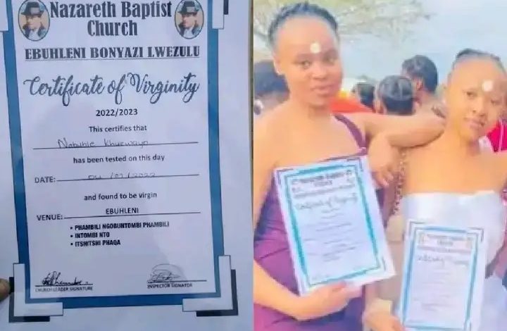 Church Gives Certificate Of Virginity To Ladies After Test [Photos]