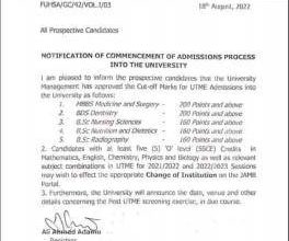 Federal University of Health Science Azare Post Utme Form