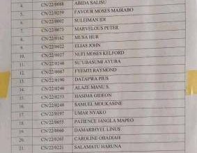 Adamawa State College of Nursing & Midwifery Stream B Admission List