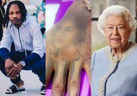 Queen of England: Naira Marley mourns Queen Elizabeth II with tattoo of her face