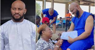 “I was so touched” – Yul Edochie shares photo of fan kneeling and crying after sighting him