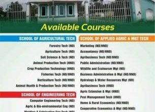 Federal College of Agriculture Ishaigu Admission Form