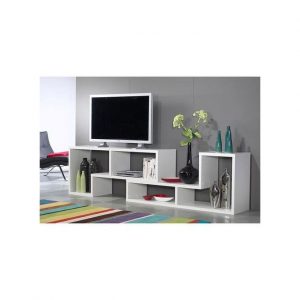 2IN1 EXTENDABLE Home Modern Tv Table - WHITE FINISH