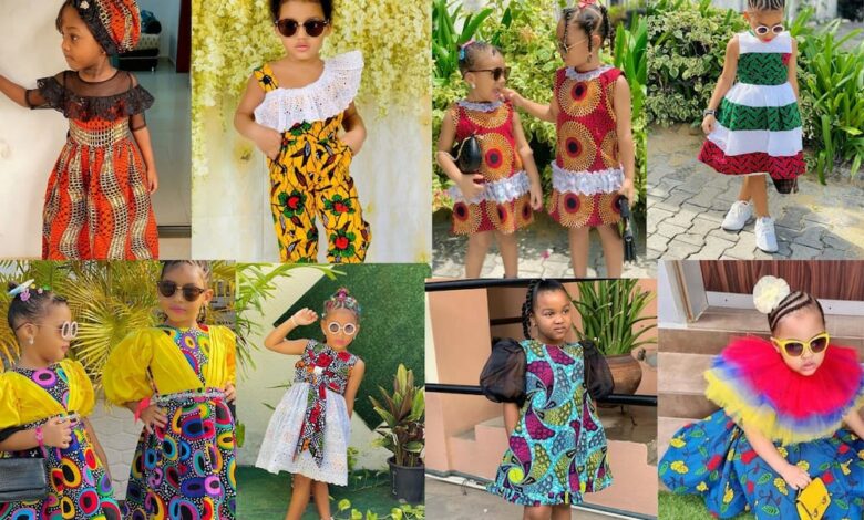 Beautiful children gown styles for girls: best lace and Ankara dresses