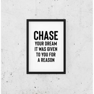Chase Your Dream Decorative Wall Frame