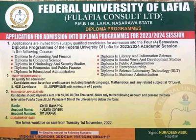 FULAFIA Diploma Admission Form
