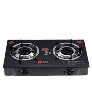 LG THICK TABLE TOP GLASS GAS COOKER WITH TWO HOBS