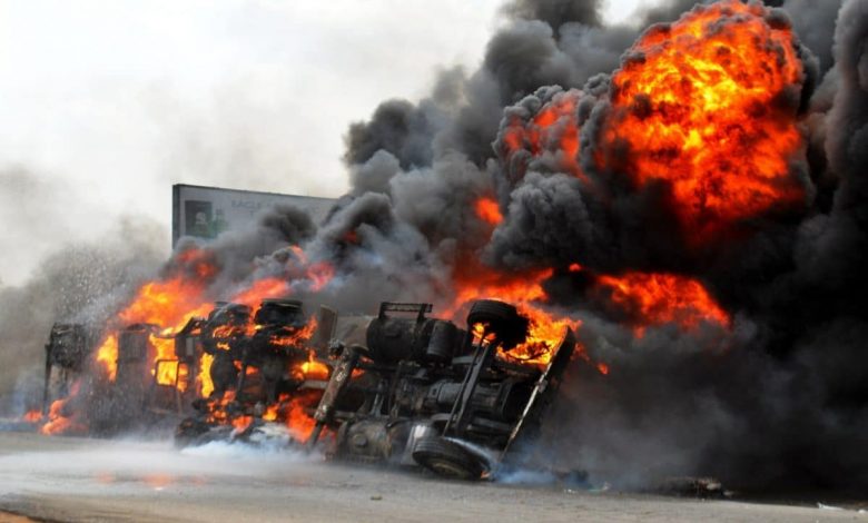 Two die, 12 vehicles burnt as petrol tanker explodes in Ogun