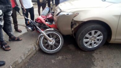 Corp Members Escape Death As Accident Claims Motorcyclist In Ibadan 