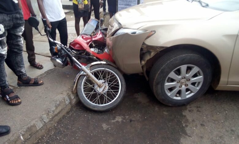 Corp Members Escape Death As Accident Claims Motorcyclist In Ibadan 