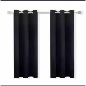 5ft (W). By 5ft (L) High Quality Curtain - Black