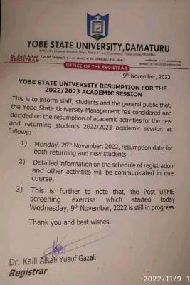 YSU Resumption of Academic Activities