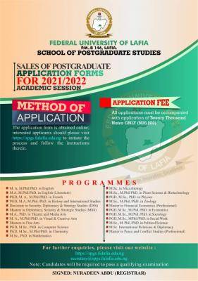 FULAFIA Postgraduate Admission Form 