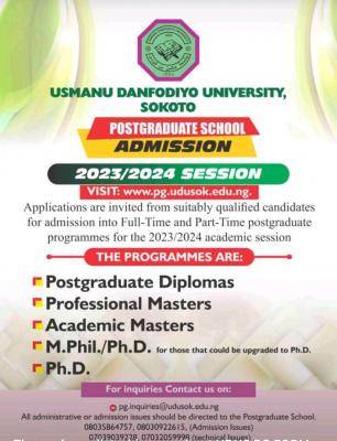 UDUSOK Postgraduate Admission Form