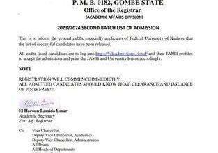 FUKashere 2nd Batch Admission List