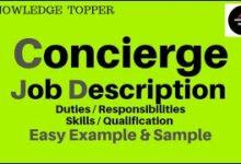 Concierge Job Description and Roles/Responsibilities, Qualifications
