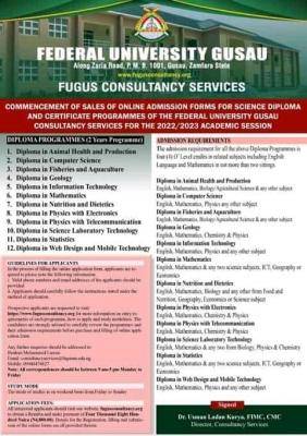 FUGUSAU Certificate & Diploma Admission Forms
