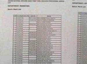 EDEPOLY HND Part-Time Admission List
