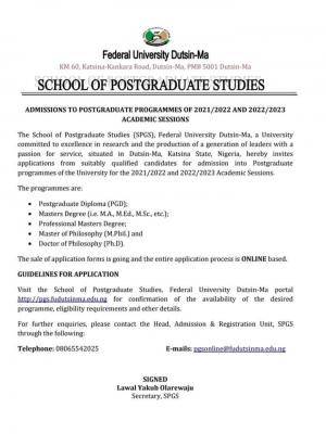 Postgraduate Admission Form
