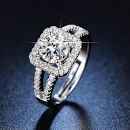 Adjustable Trendy Cubic Zirconia Engagement Ring With Case