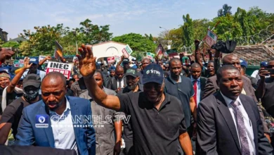 Atiku, PDP Stakeholders Storm INEC, Protest Against Election Results